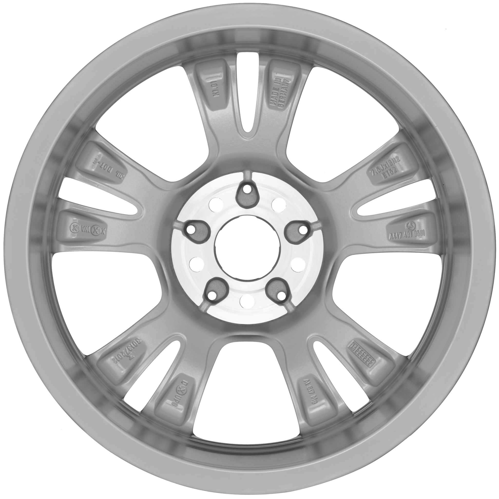 Mercedes 5 Double Spoke [447-18] Vanadium Silver Alloy Wheel Product Image #3