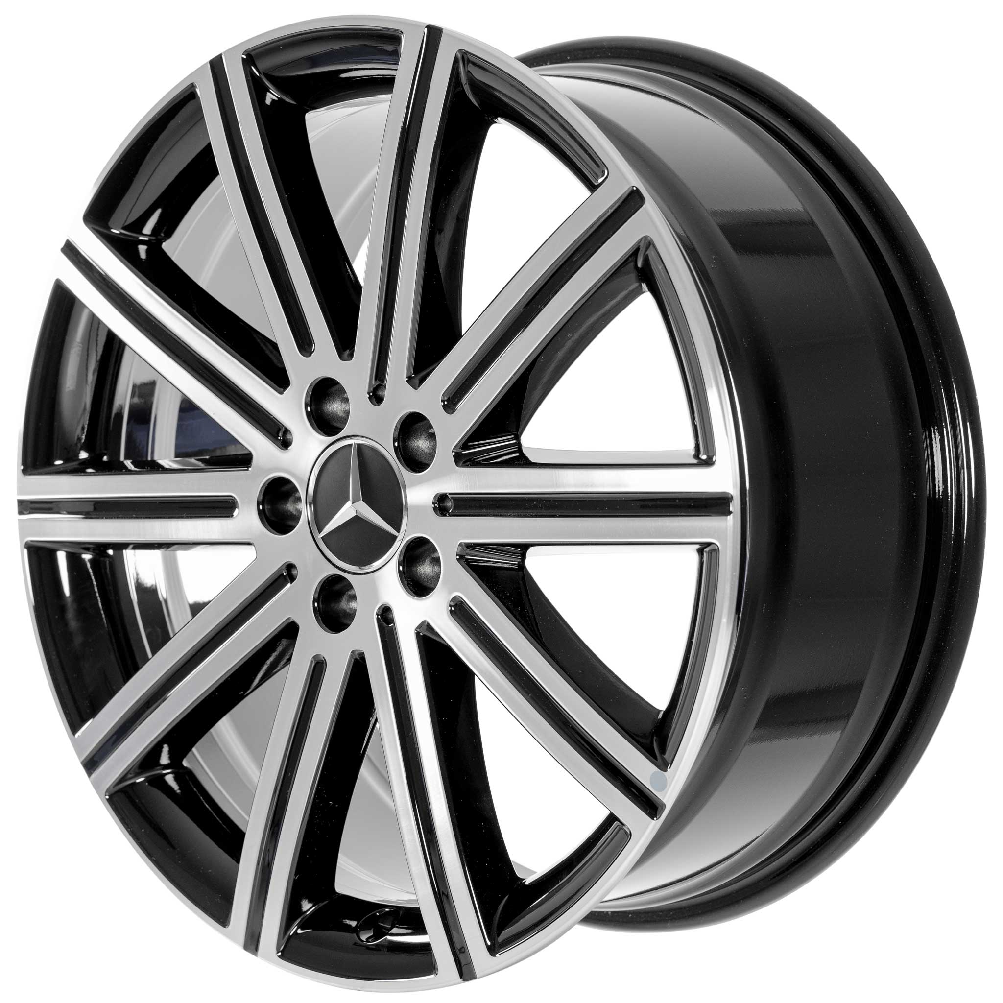 Mercedes 10 Spoke [447-19] Gloss Back with High Sheen Alloy Wheel Product Image #2
