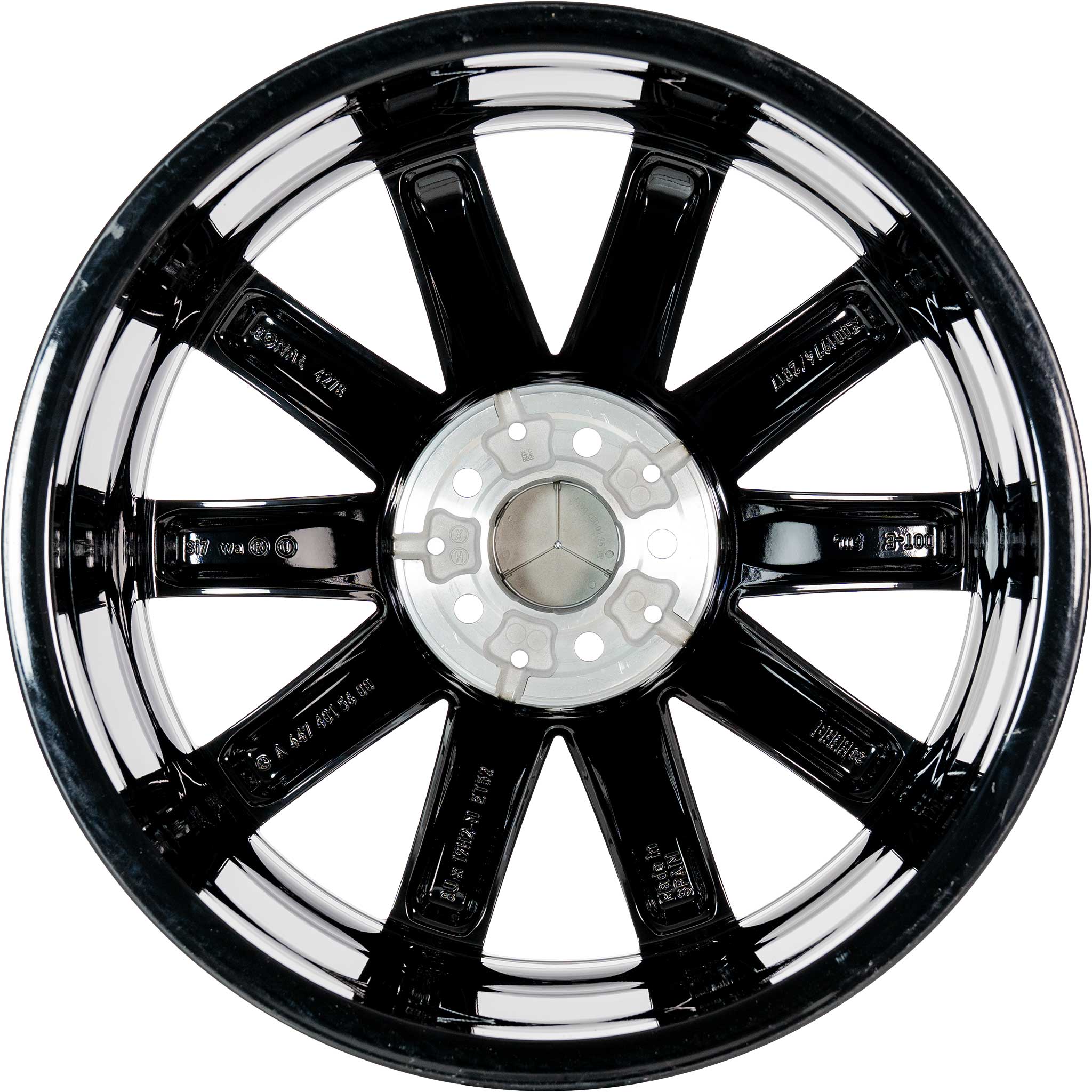 Mercedes 10 Spoke [447-19] Gloss Back with High Sheen Alloy Wheel Product Image #3