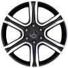 Mercedes 6 Twin Spoke [470-17] Black with High Sheen Wheel Img 1