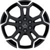 Mercedes 5 Twin Spoke [470-18] Black with High Sheen Wheel Img 1