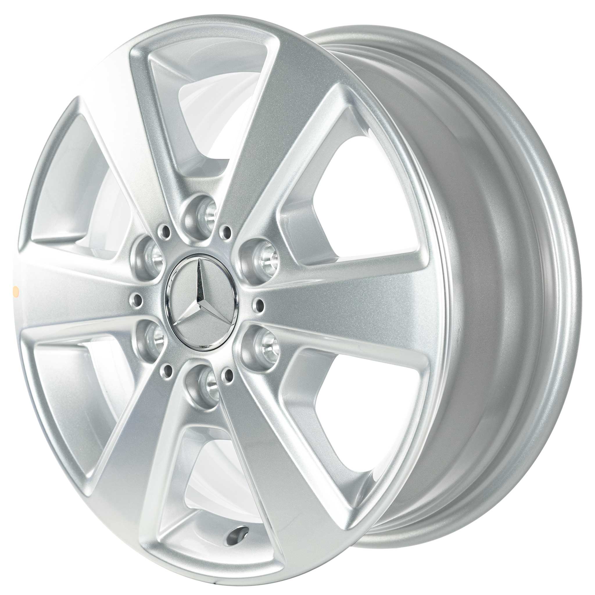 Mercedes 6 Spoke [907-16] Vanadium Silver Alloy Wheel Product Image #2