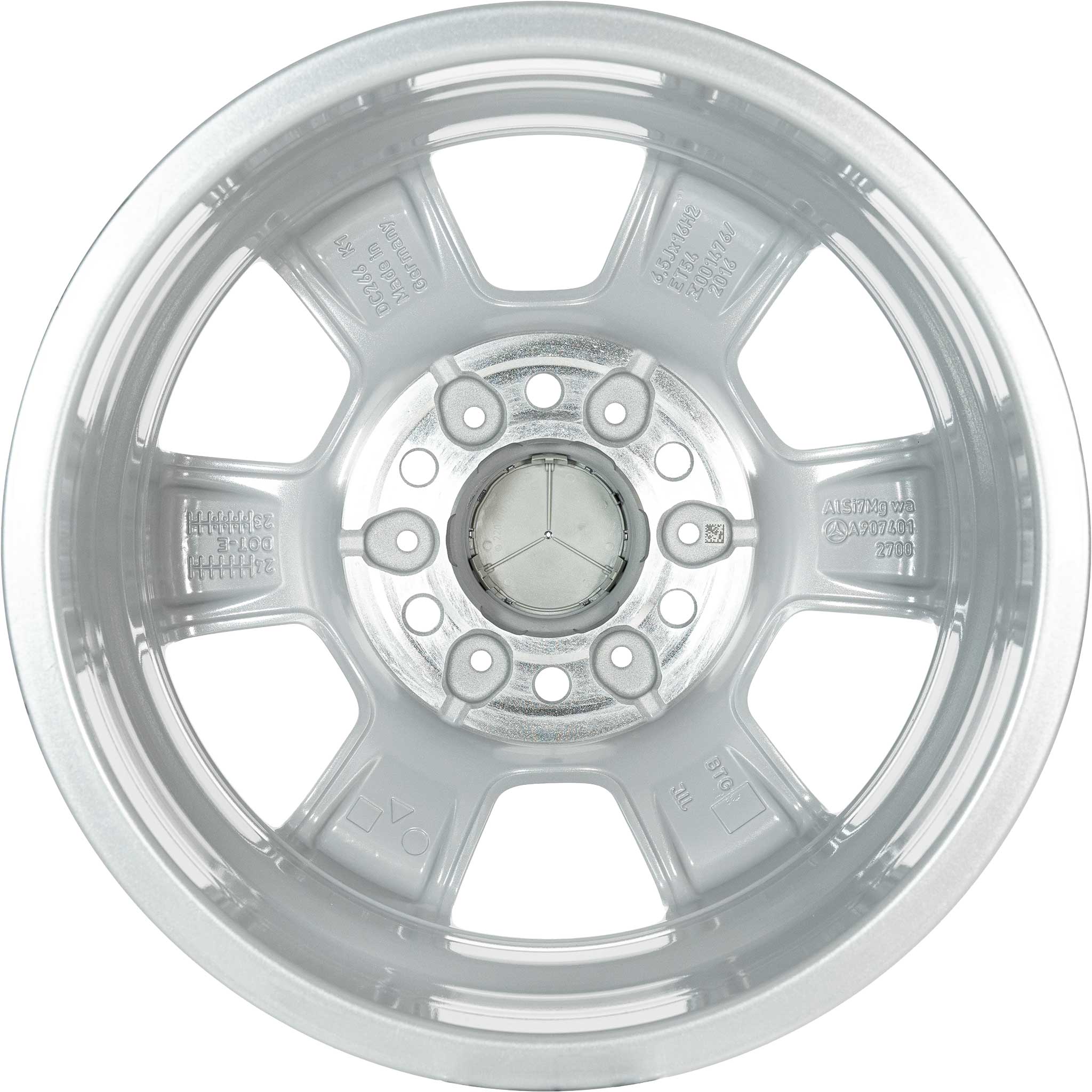 Mercedes 6 Spoke [907-16] Vanadium Silver Alloy Wheel Product Image #3