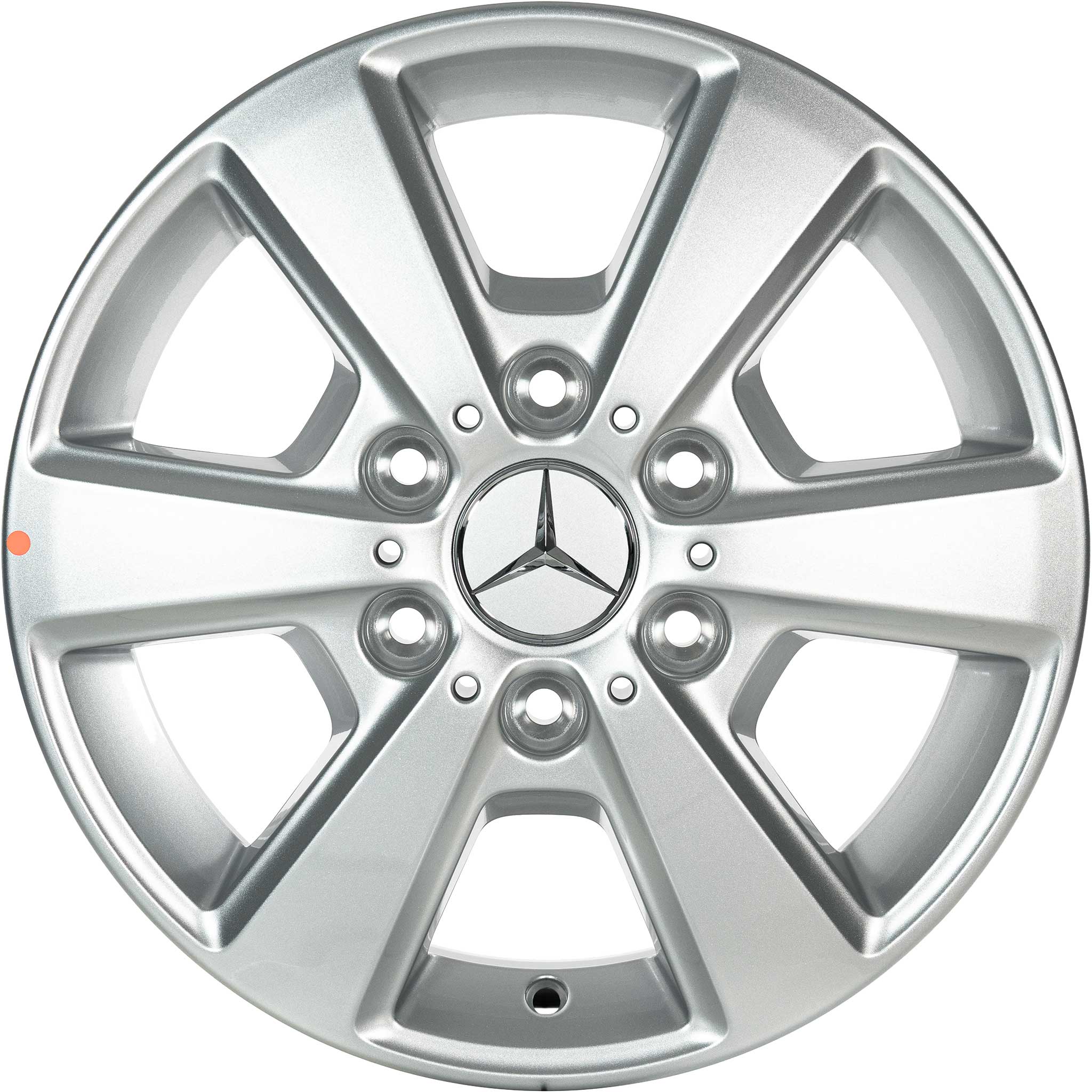Mercedes 6 Spoke [907-16] Vanadium Silver Alloy Wheel Product Image #1