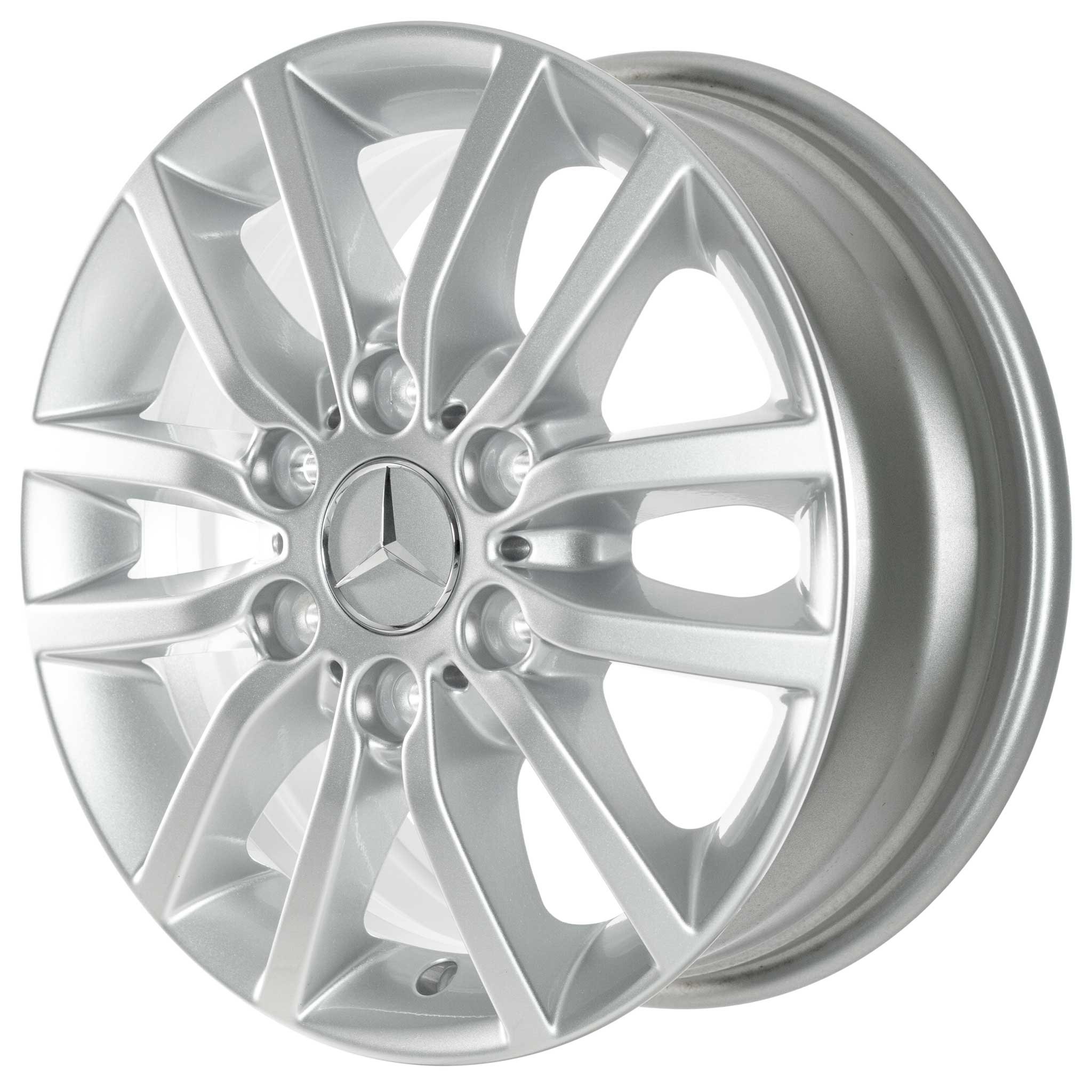 Mercedes 6 Twin Spoke [907-16] Vanadium Silver Alloy Wheel Product Image #2