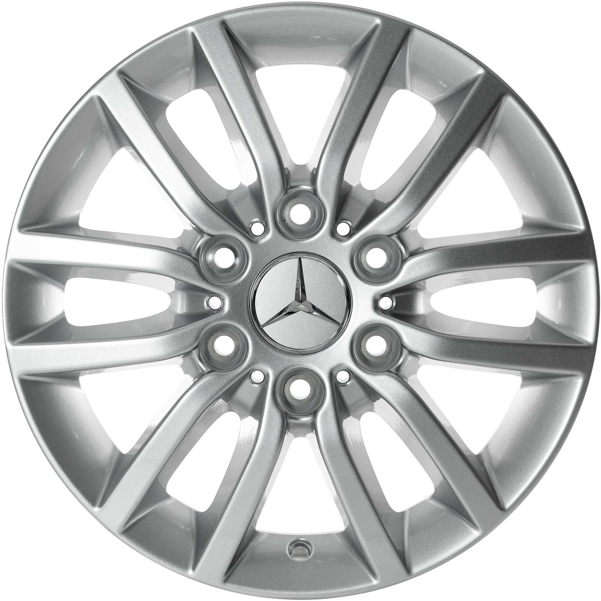 Mercedes 6 Twin Spoke [907-16] Vanadium Silver Alloy Wheel Product Image #1