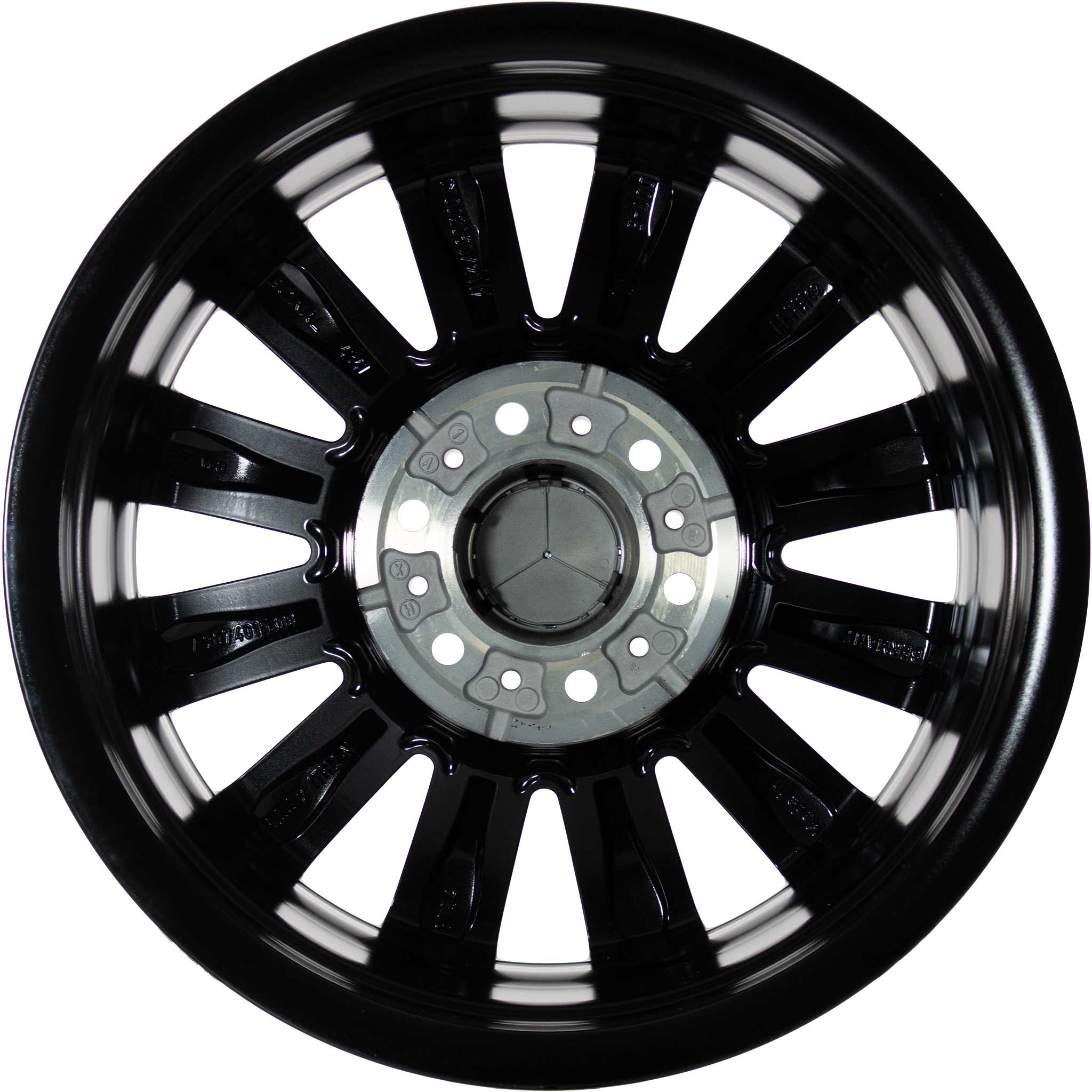 Mercedes 12 Spoke [907-17] Gloss Black with High Sheen Alloy Wheel Product Image #3