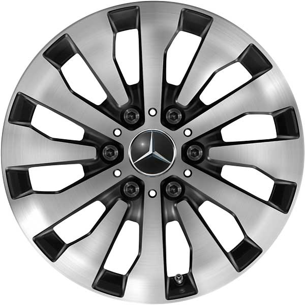 Mercedes 12 Aero Spoke [907-17] Gloss Back with High Sheen Alloy Wheel Product Image #1