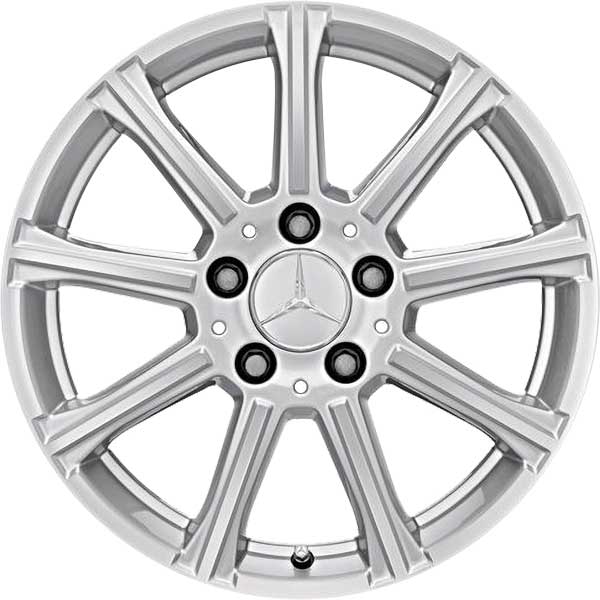 Mercedes 9 Spoke [169-16] Titanium Silver Alloy Wheel Product Image #1