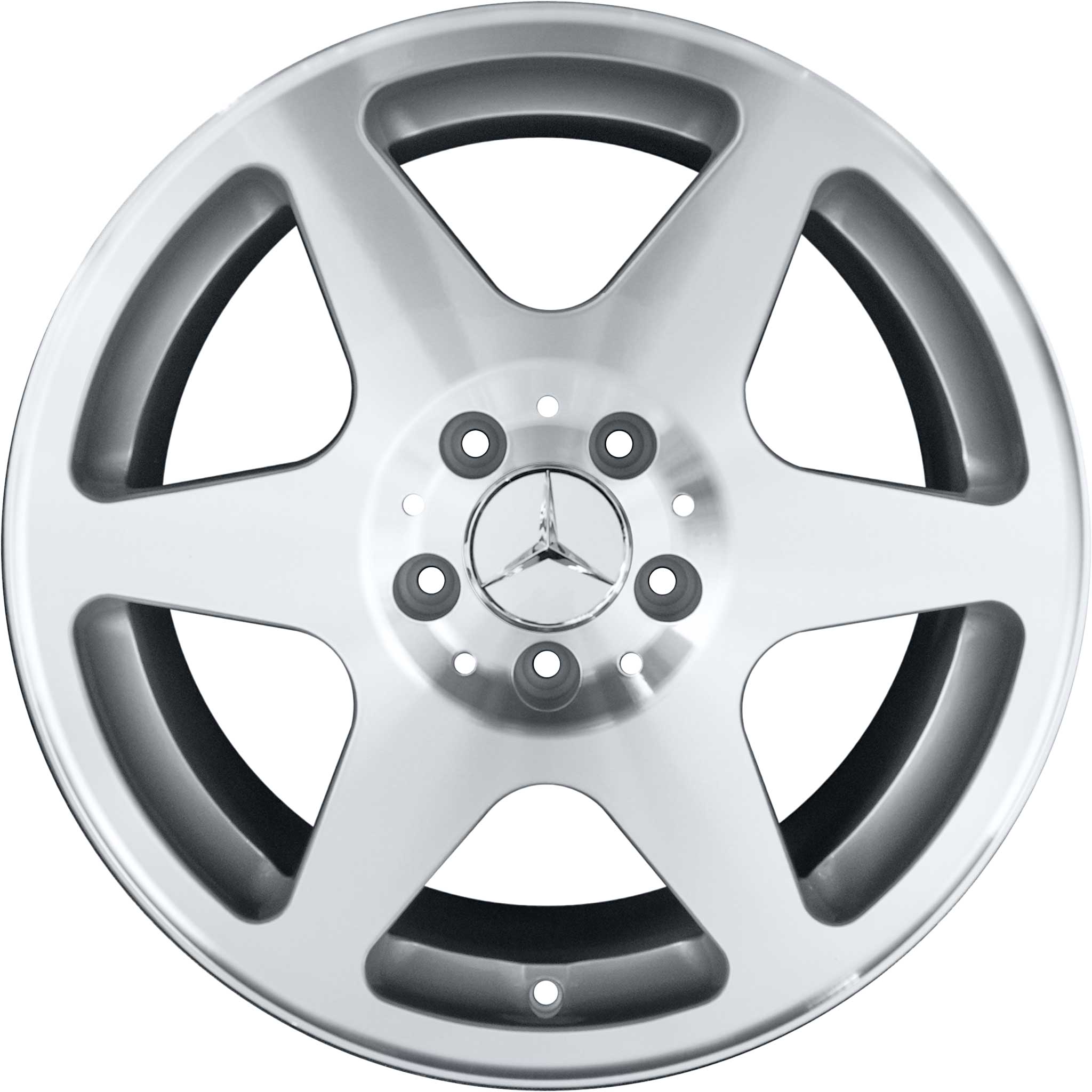 Mercedes Ceginus [124-17] Standard Silver with High Sheen Alloy Wheel Product Image #1