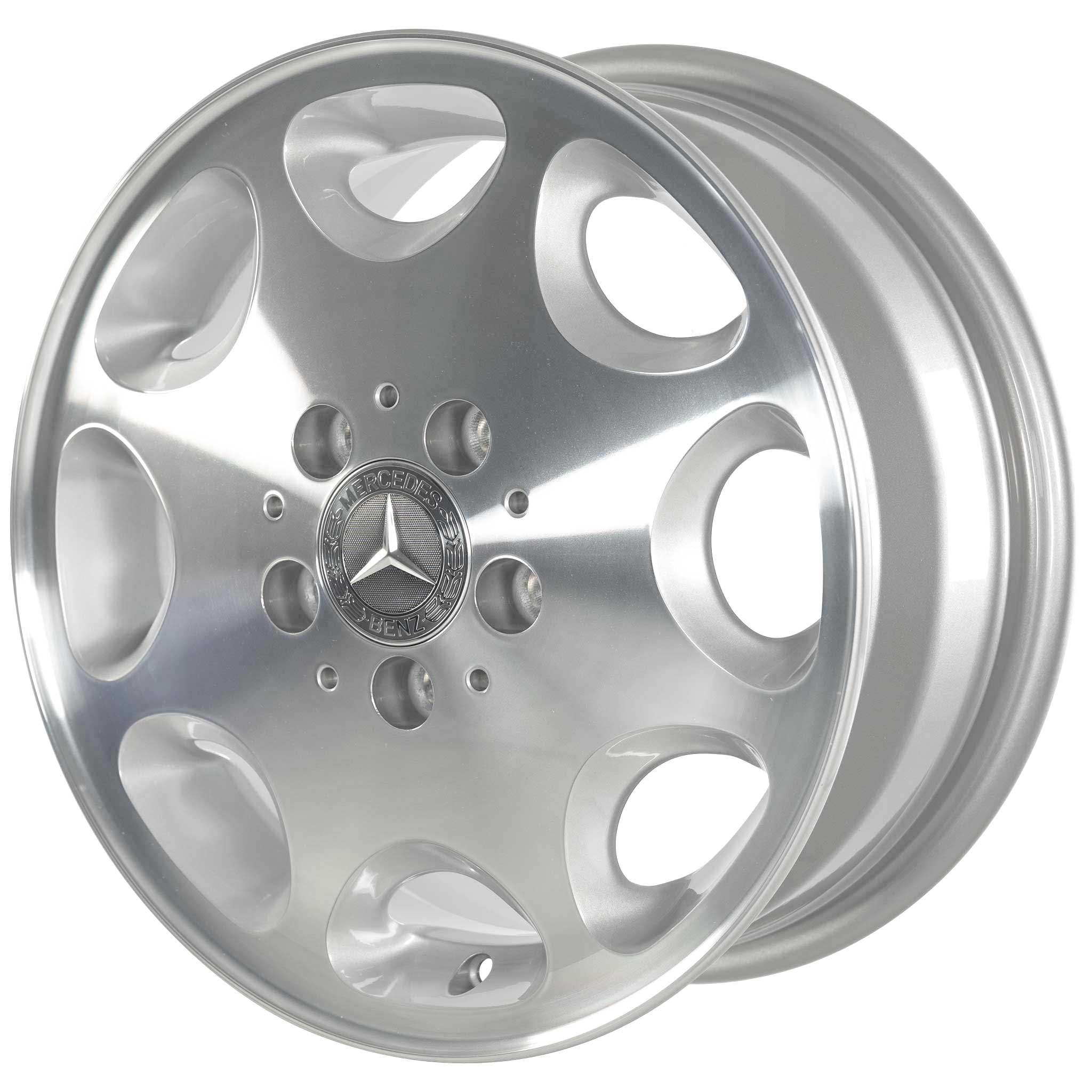 Mercedes 8 Hole [124-16] Standard Silver with High Sheen Alloy Wheel Product Image #2