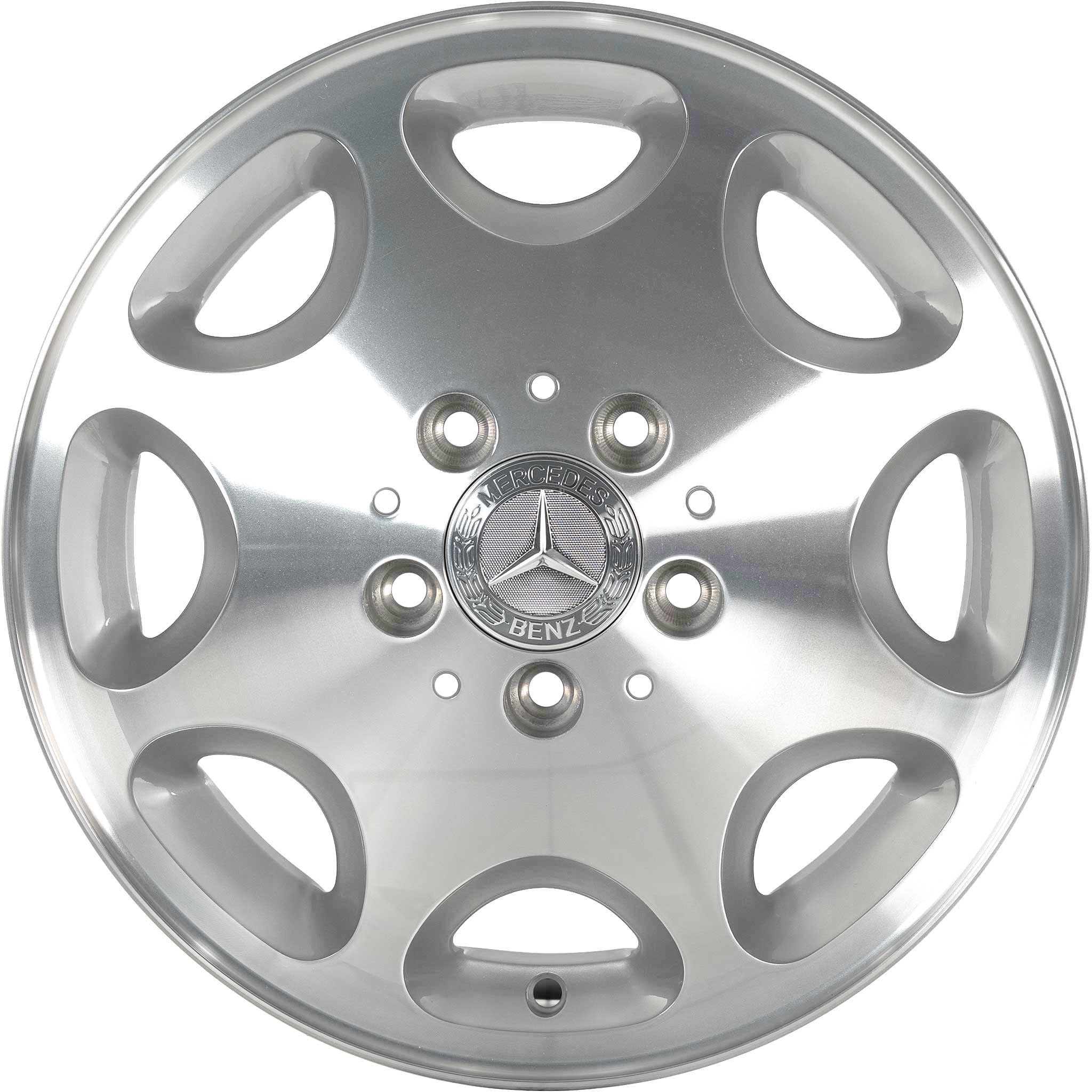 Mercedes 8 Hole [124-16] Standard Silver with High Sheen Alloy Wheel Product Image #1