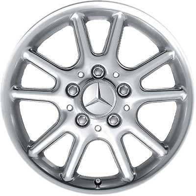 Mercedes 10 Spoke [202-15] Standard Silver Alloy Wheel Product Image #1