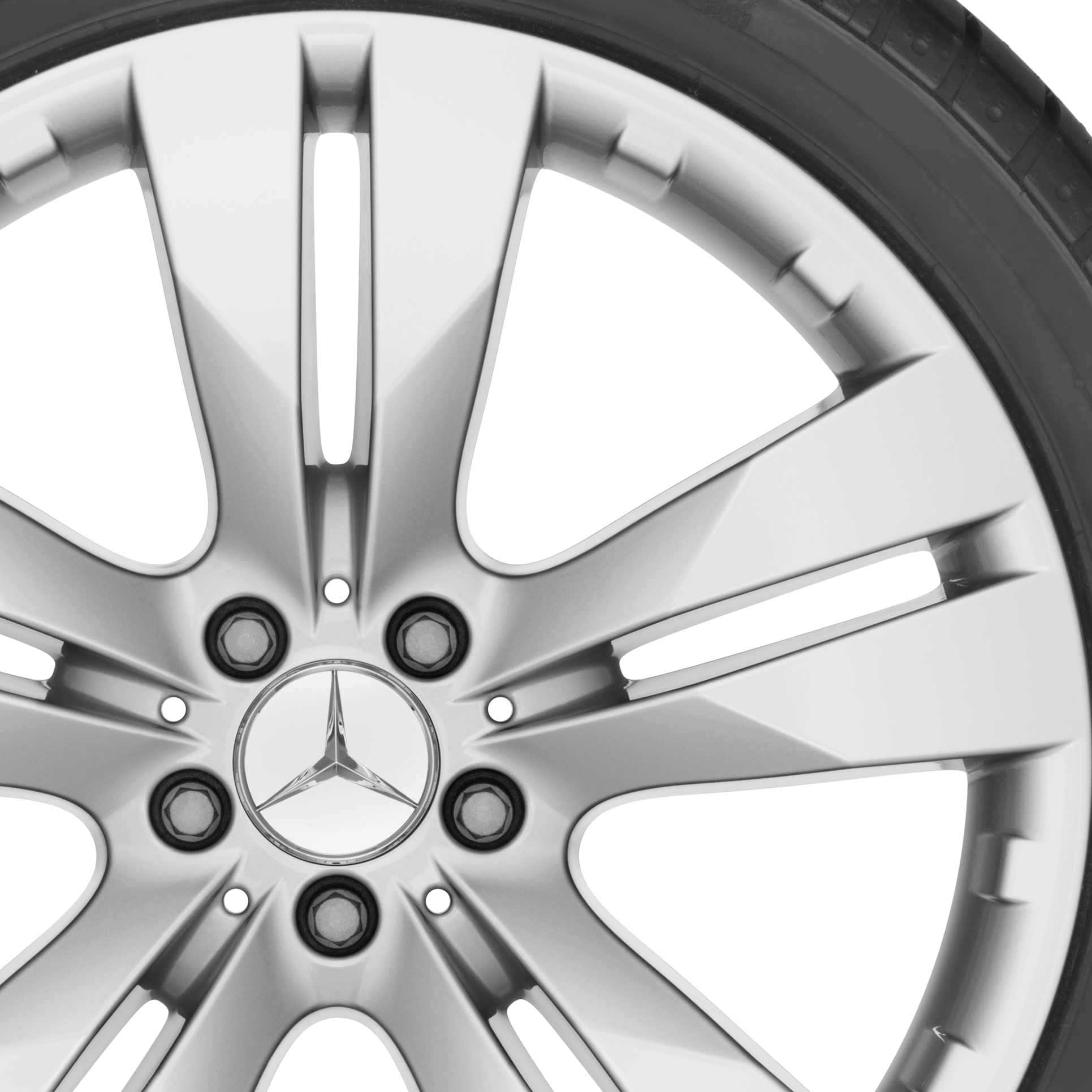 Mercedes 5 Twin Spoke [164-20] Titanium Silver Alloy Wheel Product Image #2