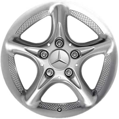 Mercedes 5 Spoke [202-15] Standard Silver Alloy Wheel Product Image #1