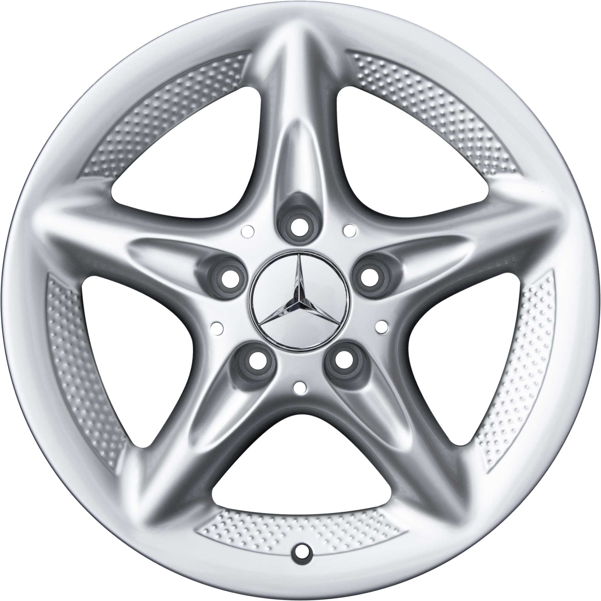 Mercedes 5 Spoke [210-16] Standard Silver Alloy Wheel Product Image #1