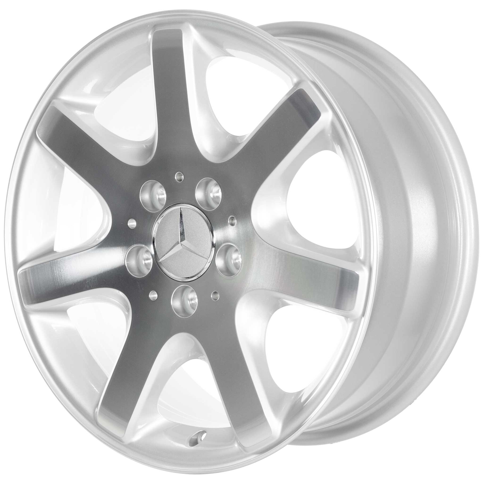 Mercedes Pictor [170-16] Standard Silver with High Sheen Rim Edge Alloy Wheel Product Image #2