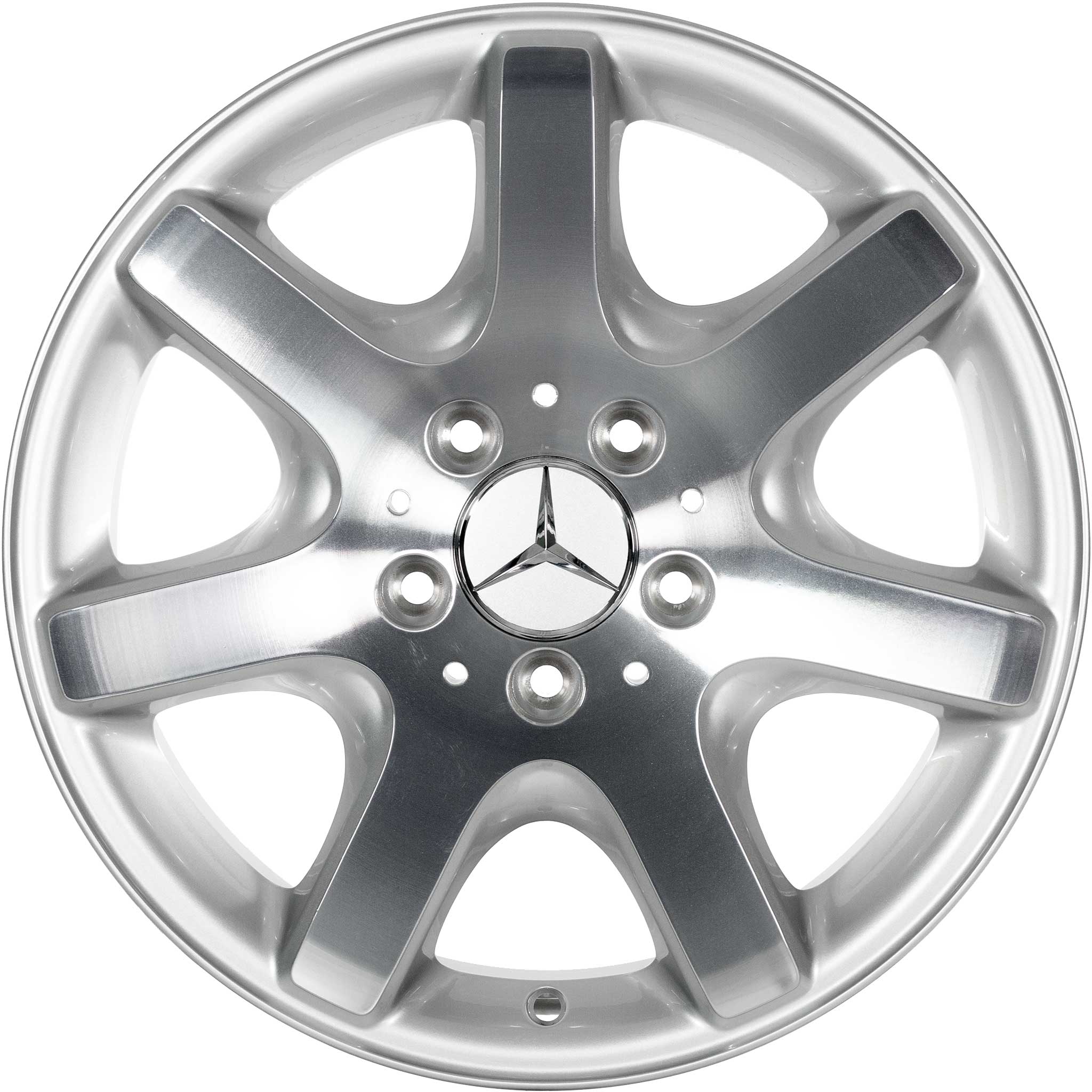 Mercedes Pictor [170-16] Standard Silver with High Sheen Rim Edge Alloy Wheel Product Image #1