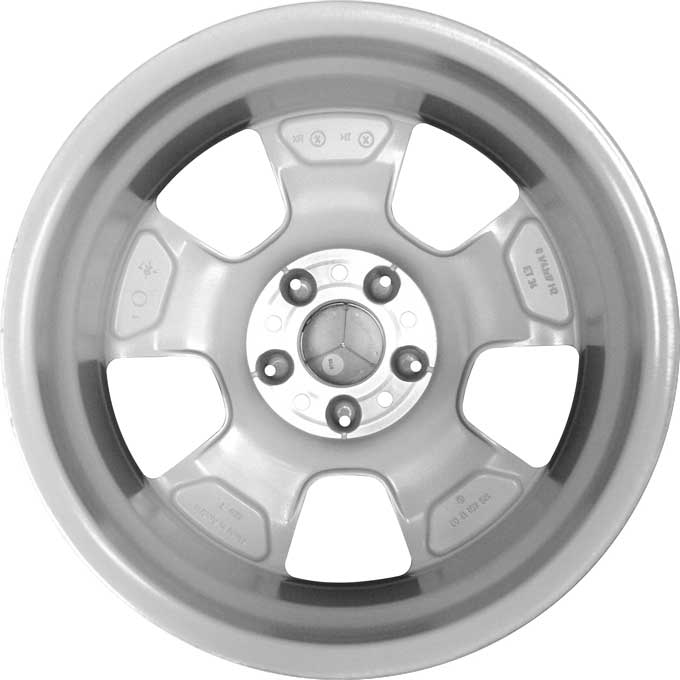 Mercedes Albali [129-17] Standard Silver with High Sheen Rim Edge Alloy Wheel Product Image #3