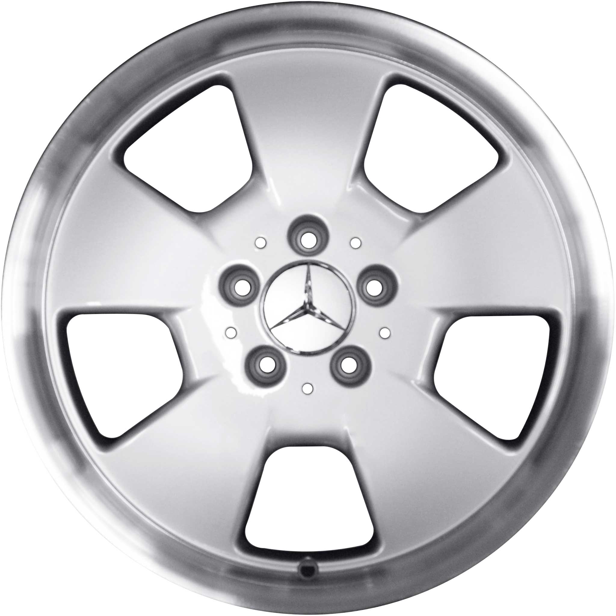 Mercedes Albali [129-17] Standard Silver with High Sheen Rim Edge Alloy Wheel Product Image #1