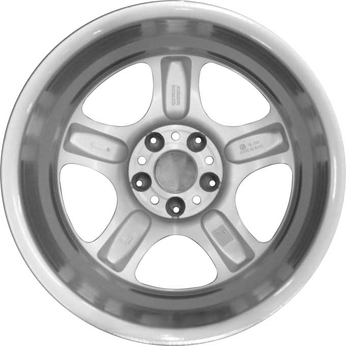 Mercedes Sador [129-17] Standard Silver with High Sheen Rim Edge Alloy Wheel Product Image #2
