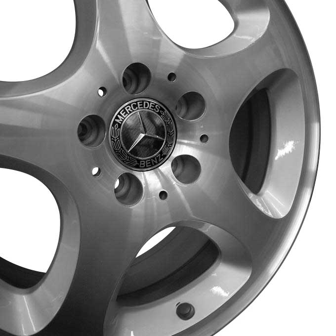 Mercedes Sador [129-17] Standard Silver with High Sheen Rim Edge Alloy Wheel Product Image #3