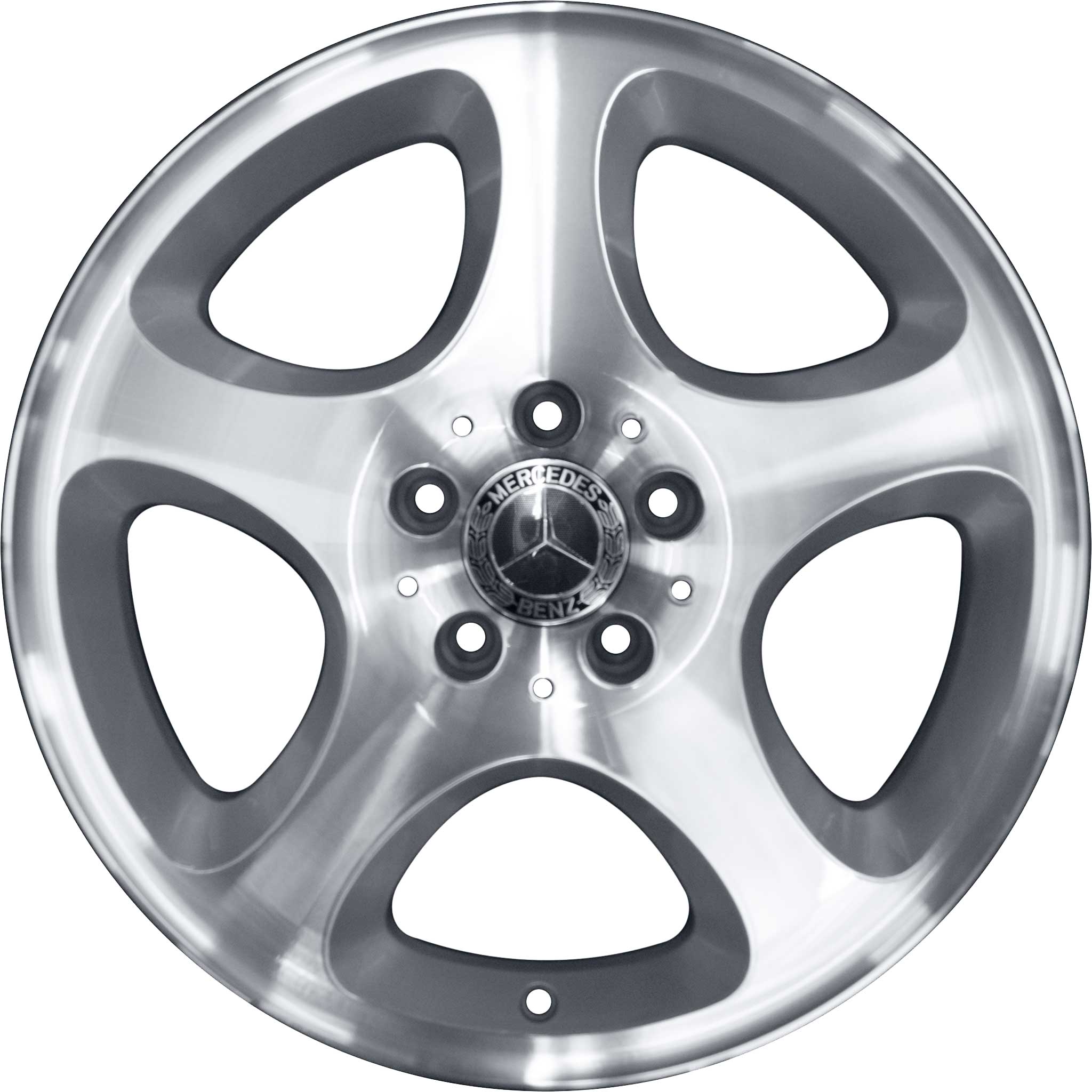 Mercedes Sador [129-17] Standard Silver with High Sheen Rim Edge Alloy Wheel Product Image #1
