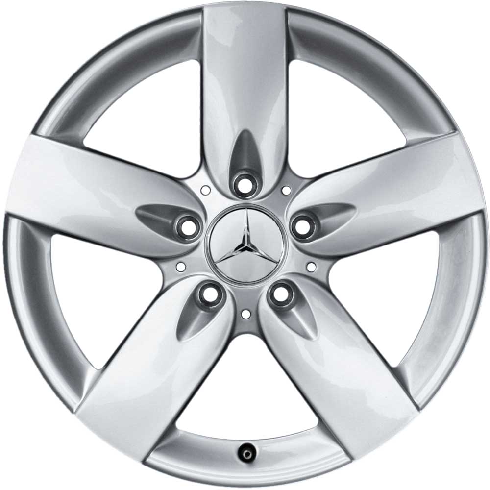 Mercedes 5 Spoke [171-16] Titanium Silver Alloy Wheel Product Image #1