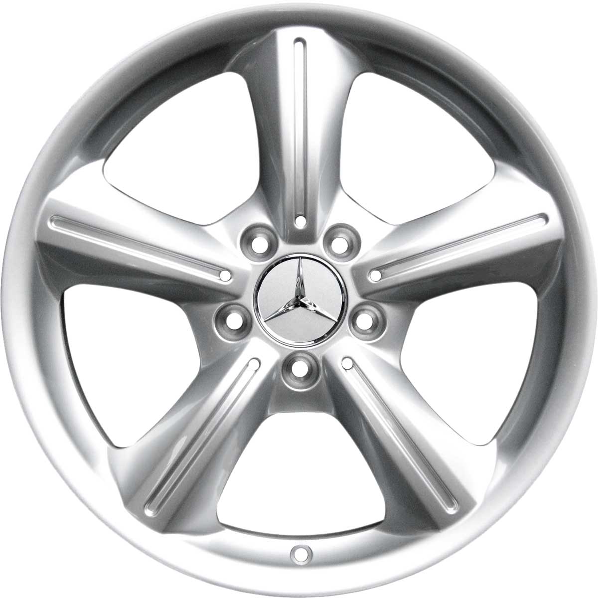 Mercedes 5 Spoke [171-17] Titanium Silver Alloy Wheel Product Image #1