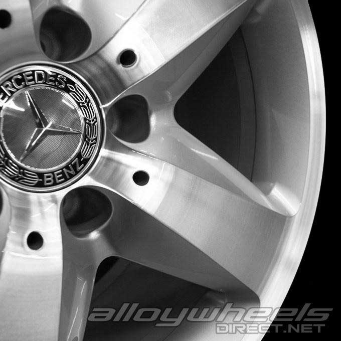 Mercedes 5 Spoke [171-17] Titanium Silver with High Sheen Alloy Wheel Product Image #3