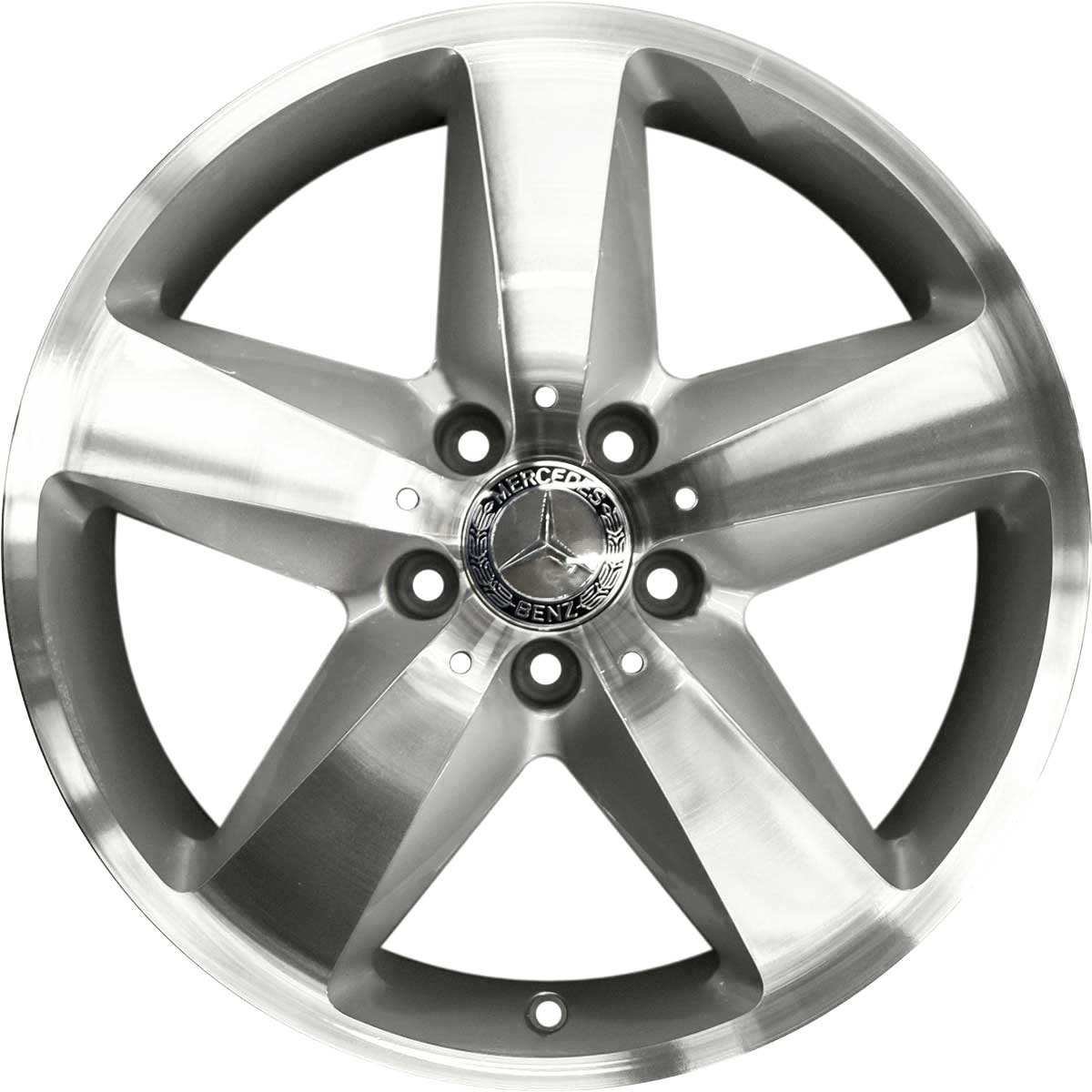 Mercedes 5 Spoke [171-17] Titanium Silver with High Sheen Alloy Wheel Product Image #1