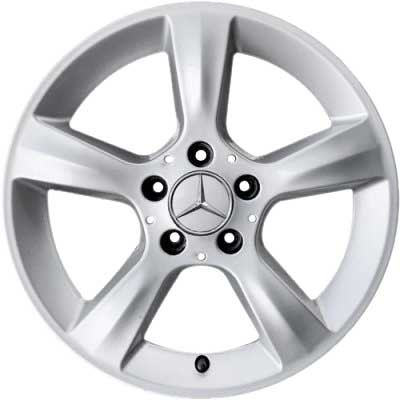 Mercedes 5 Spoke [203-16] Titanium Silver Alloy Wheel Product Image #1