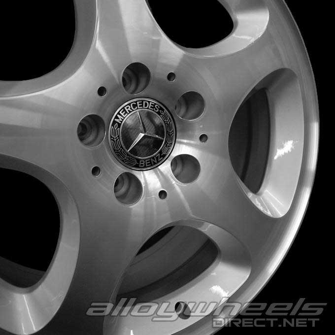 Mercedes Sador [210-17] Standard Silver with High Sheen Alloy Wheel Product Image #3