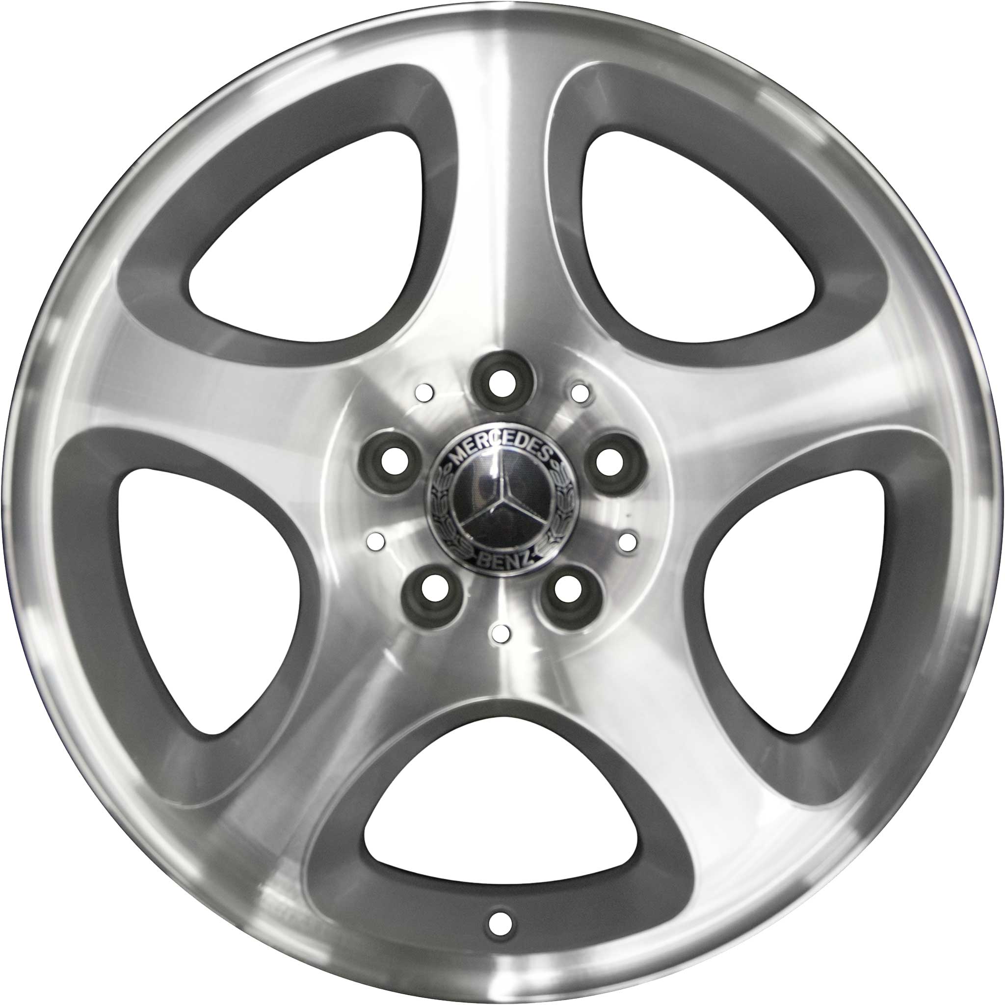 Mercedes Sador [210-17] Standard Silver with High Sheen Alloy Wheel Product Image #1