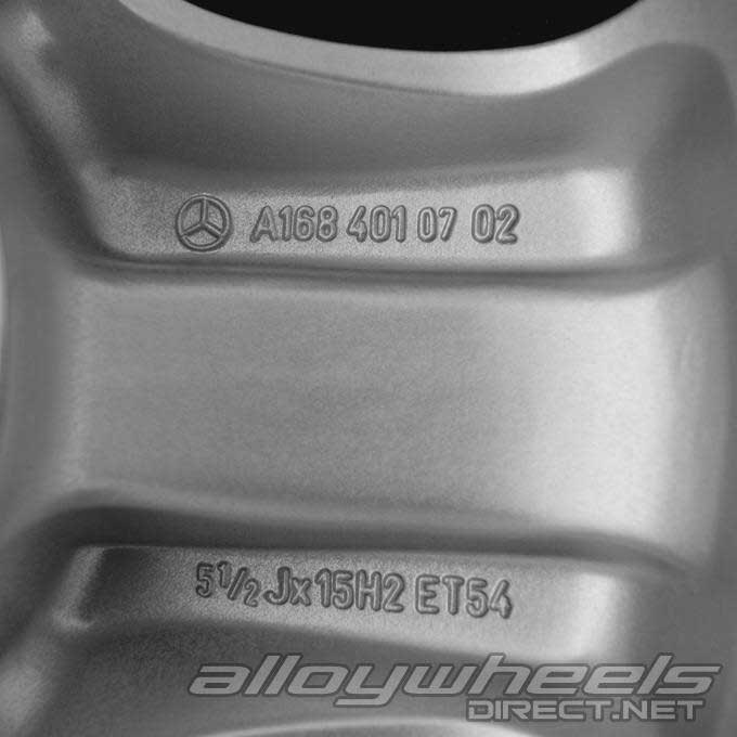 Mercedes Algebar [168-15] Standard Silver with High Sheen Alloy Wheel Product Image #4