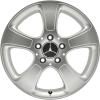 Mercedes 5 Spoke [169-16] Titanium Silver Wheel Img 1