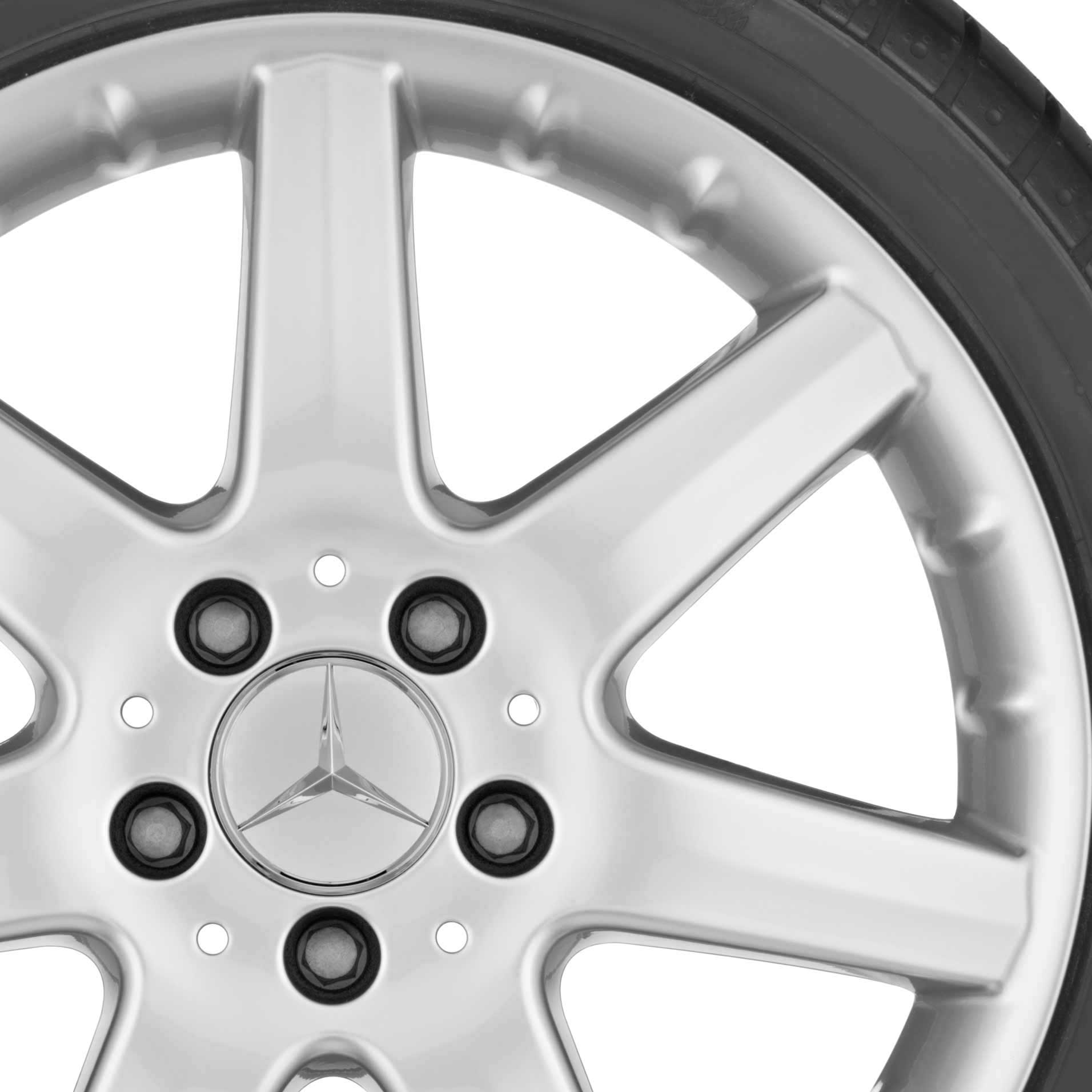 Mercedes 7 Spoke [169-17] Sterling Silver Alloy Wheel Product Image #2