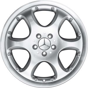 18" Mercedes Albireo [129-18] Sterling Silver with Stainless Steel Rim Edge alloy wheel