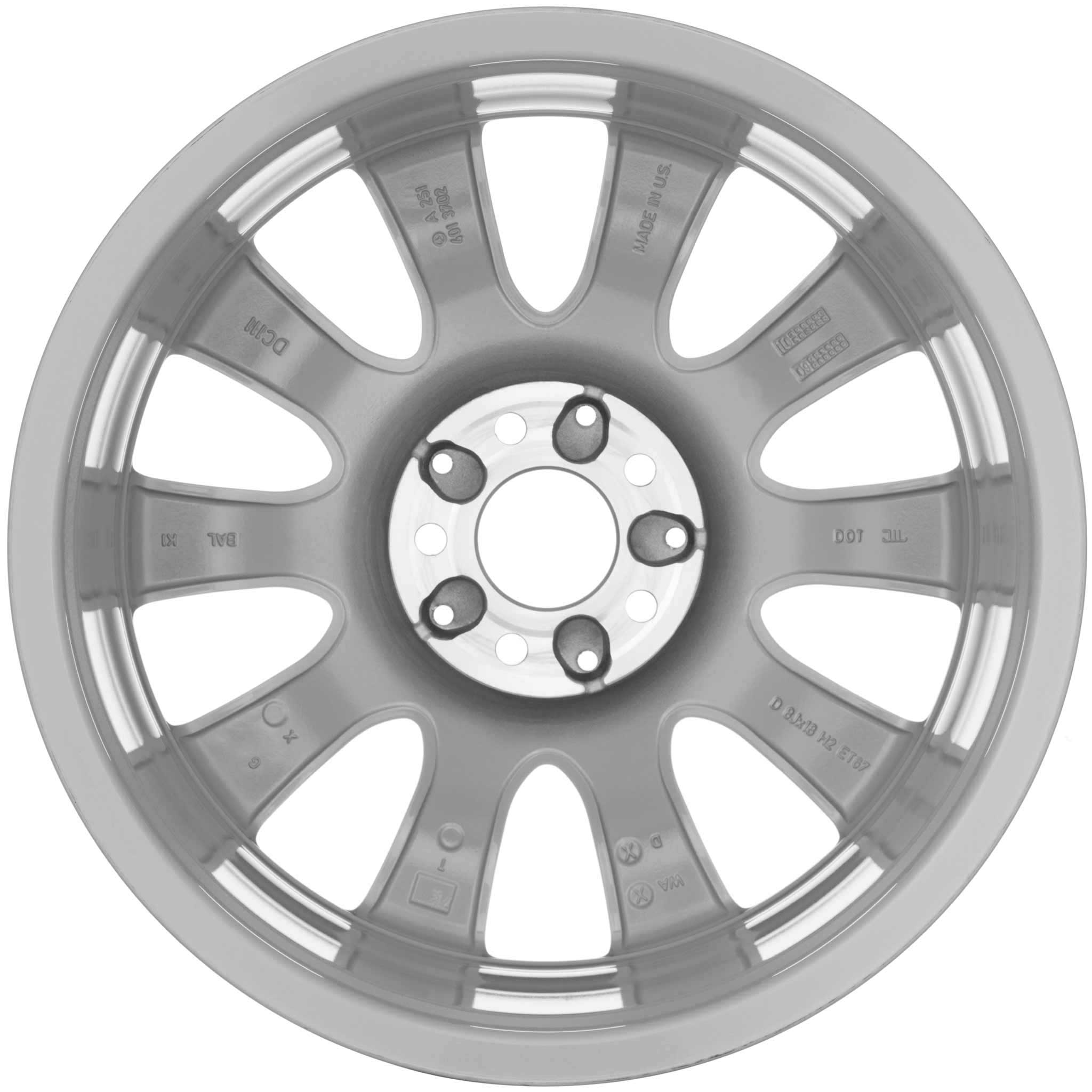 Mercedes 10 Spoke [251-18] Titanium Silver Alloy Wheel Product Image #2