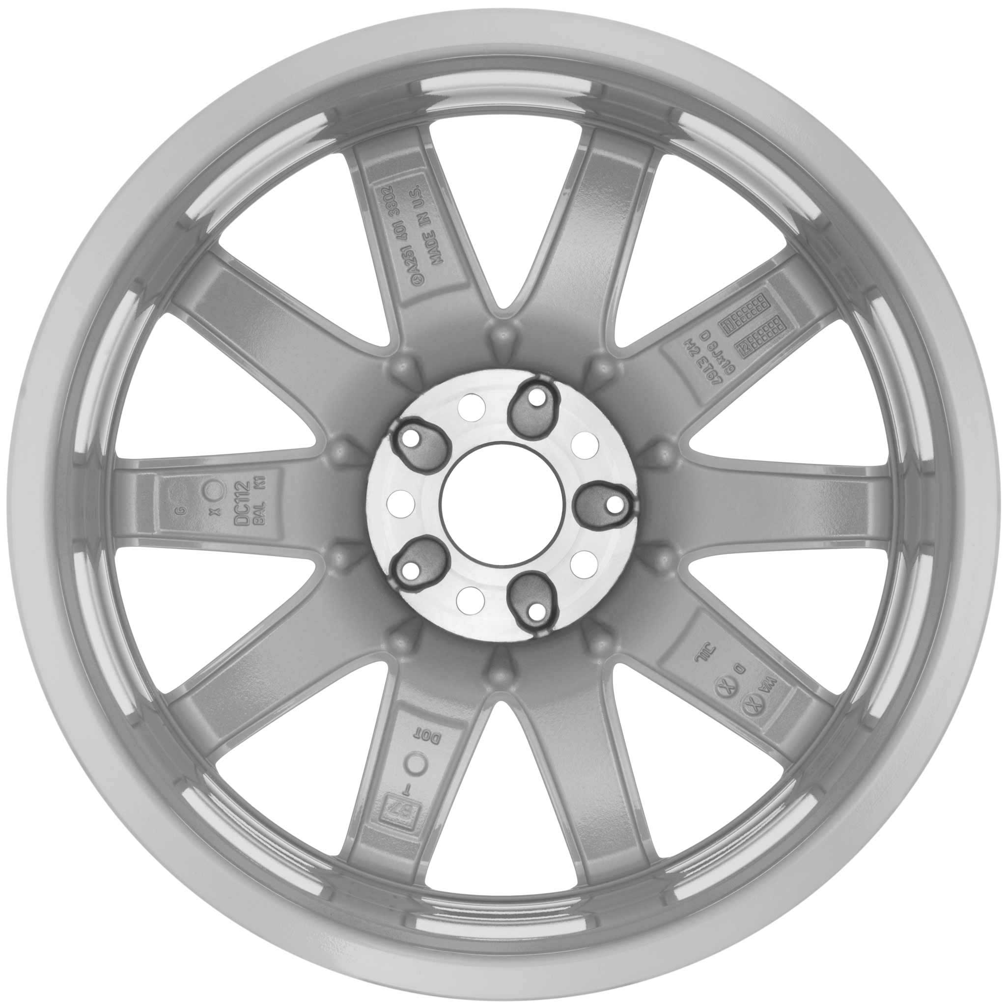 Mercedes 10 Spoke [251-19] Titanium Silver Alloy Wheel Product Image #3