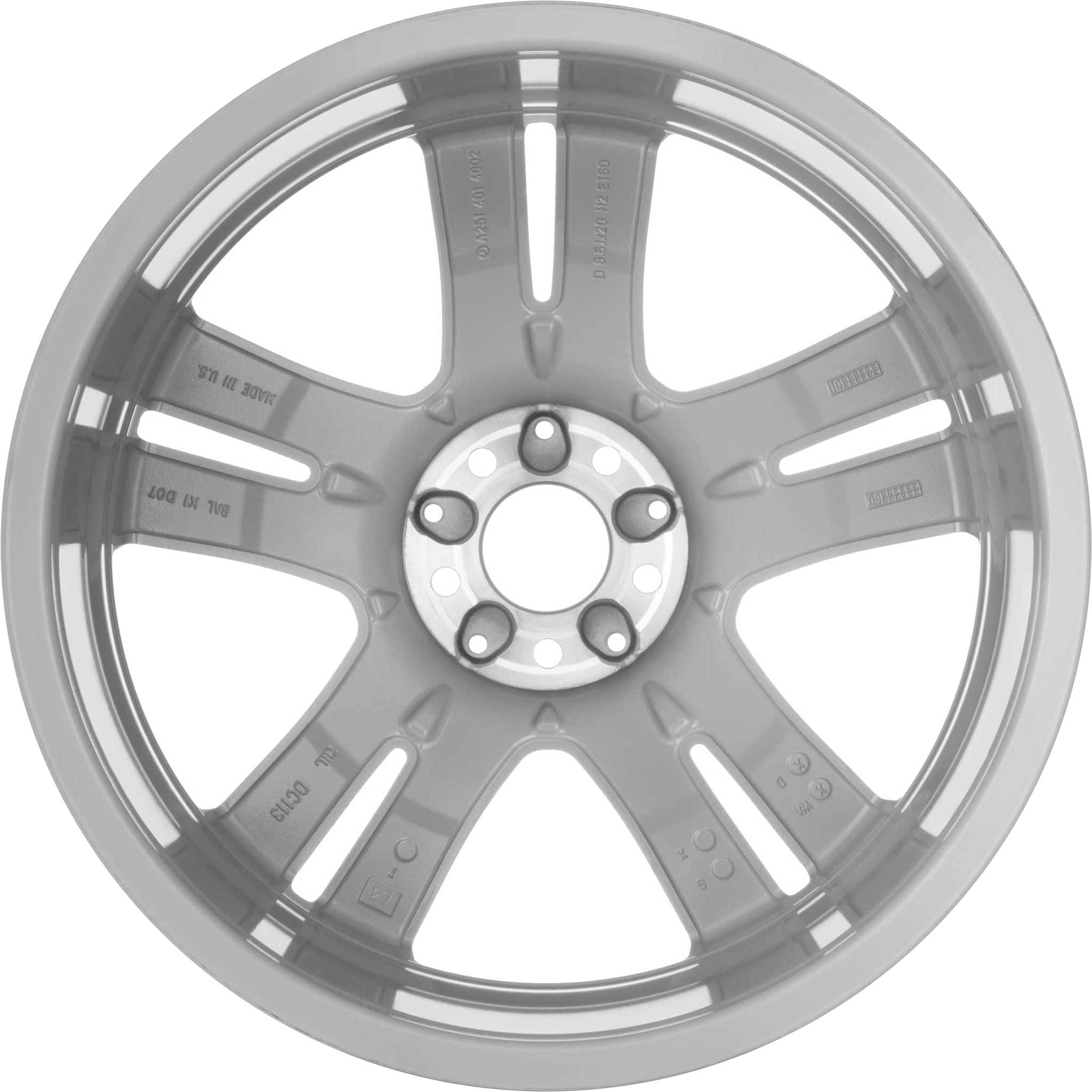 Mercedes 5 Twin Spoke [251-20] Titanium Silver Alloy Wheel Product Image #2