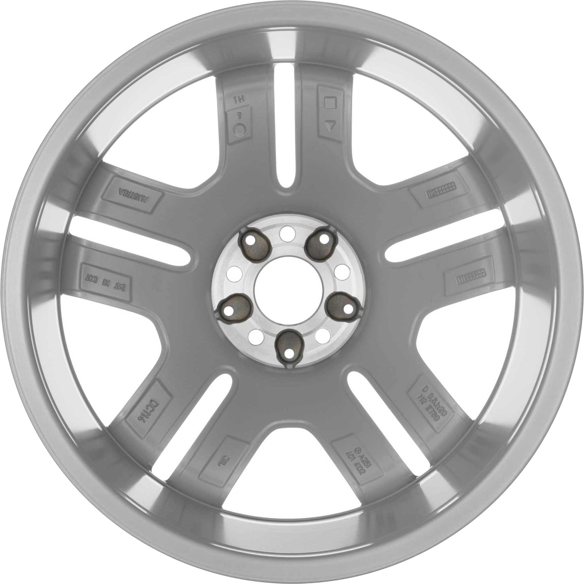 Mercedes 5 Twin Spoke [251-20] Titanium Silver Alloy Wheel Product Image #3