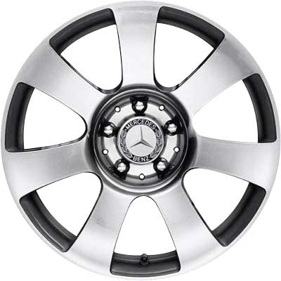Mercedes 7 Spoke [216-17] Titanium Silver Alloy Wheel Product Image #1