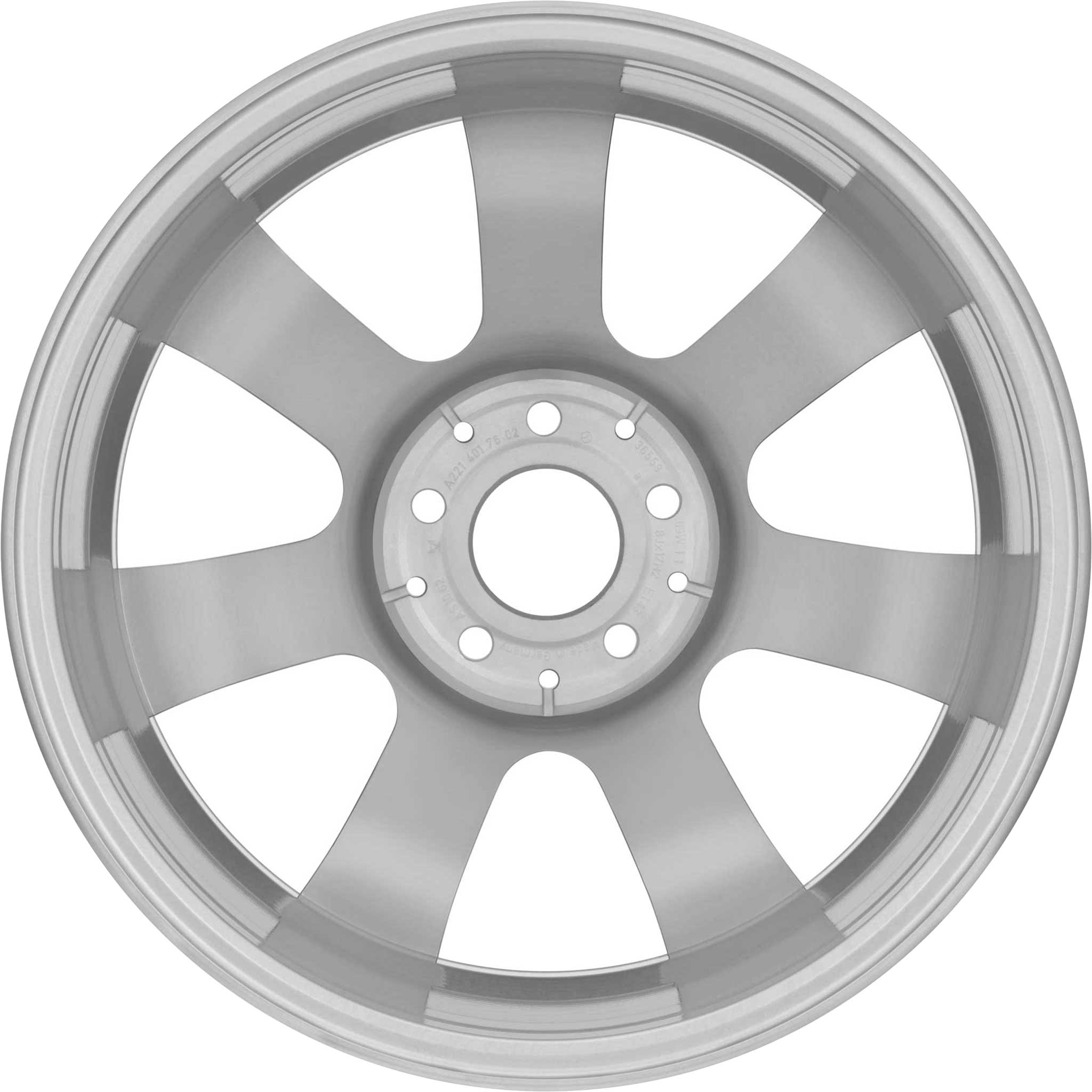 Mercedes 7 Spoke [216-17] Standard Silver with High Sheen Alloy Wheel Product Image #2
