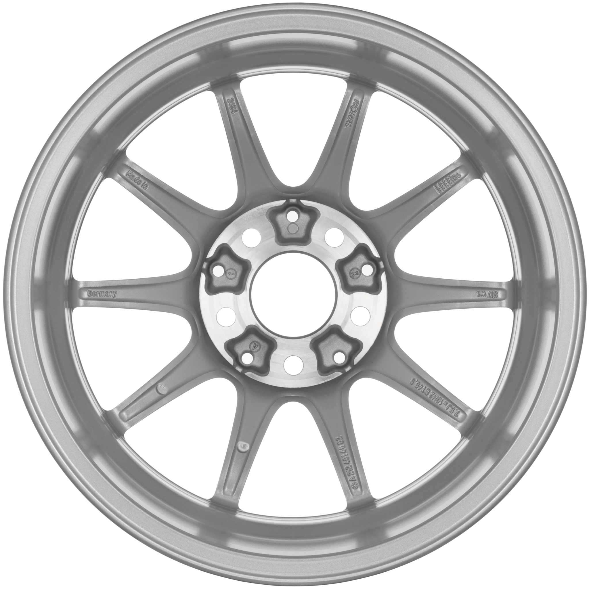 Mercedes 10 Spoke [203-16] Standard Silver Alloy Wheel Product Image #2
