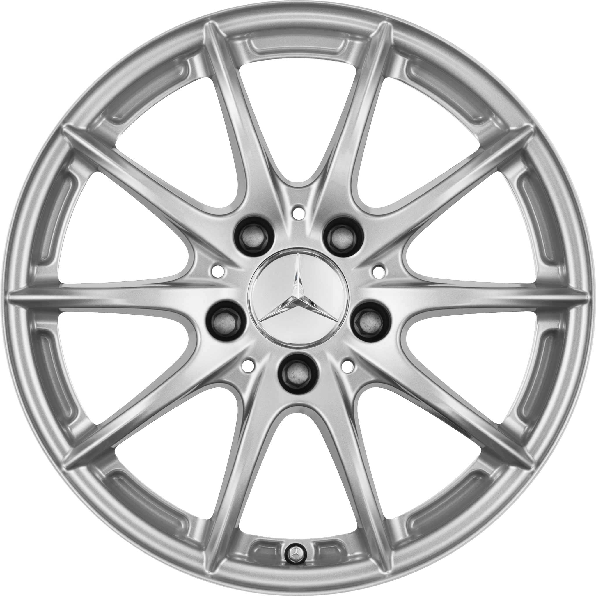 Mercedes 10 Spoke [203-16] Standard Silver Alloy Wheel Product Image #1