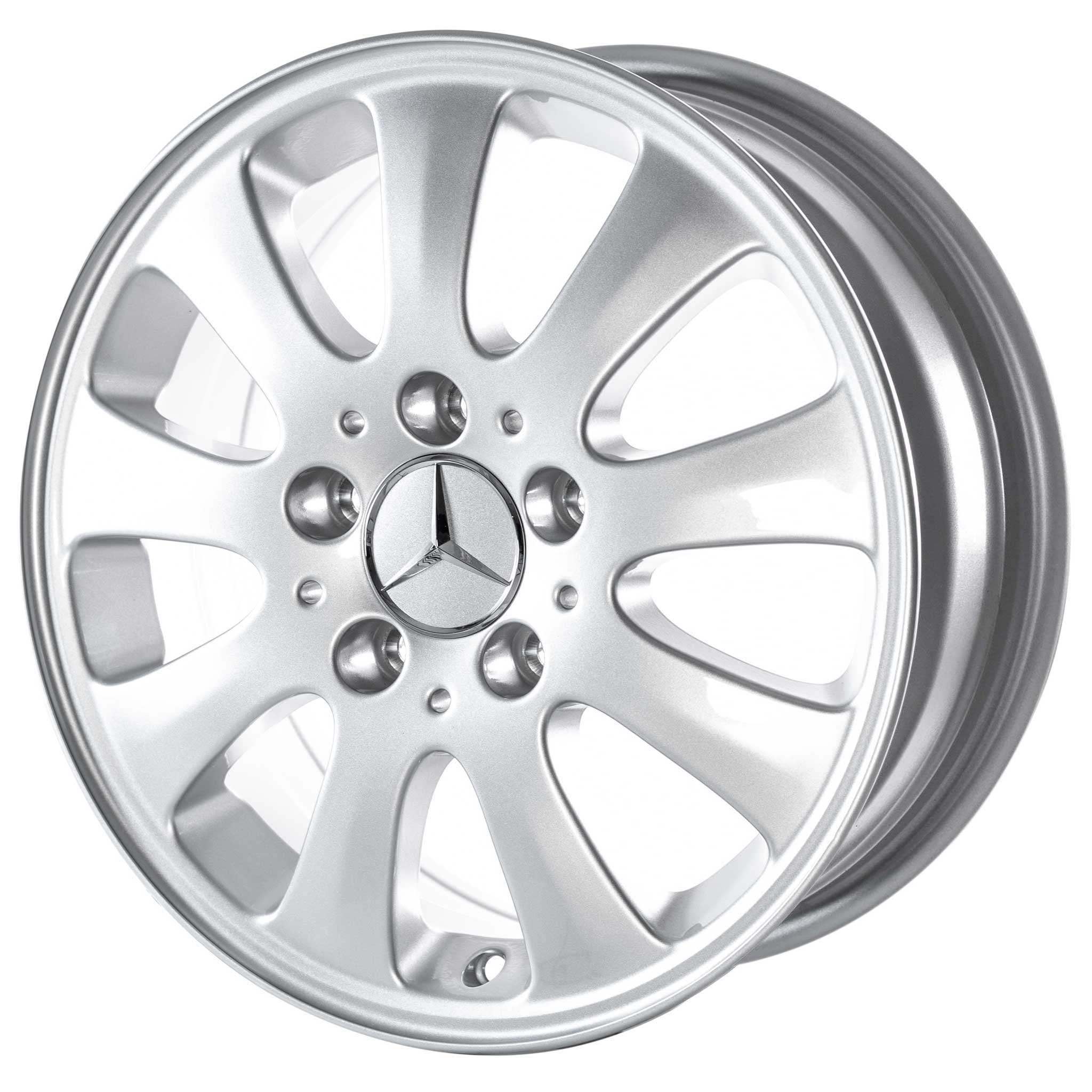 Mercedes 9 Spoke [169-15] Titanium Silver Alloy Wheel Product Image #3