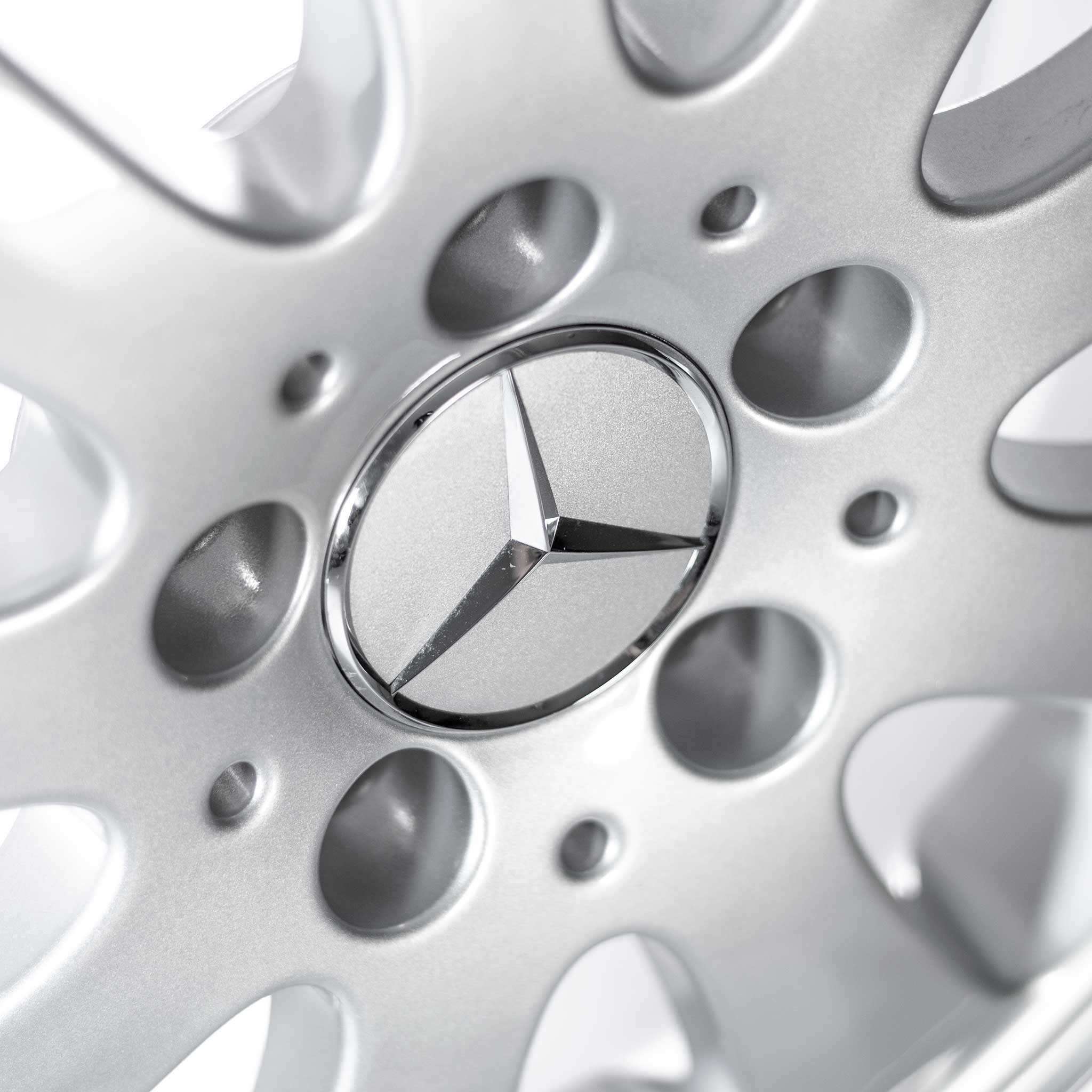 Mercedes 9 Spoke [169-15] Titanium Silver Alloy Wheel Product Image #4