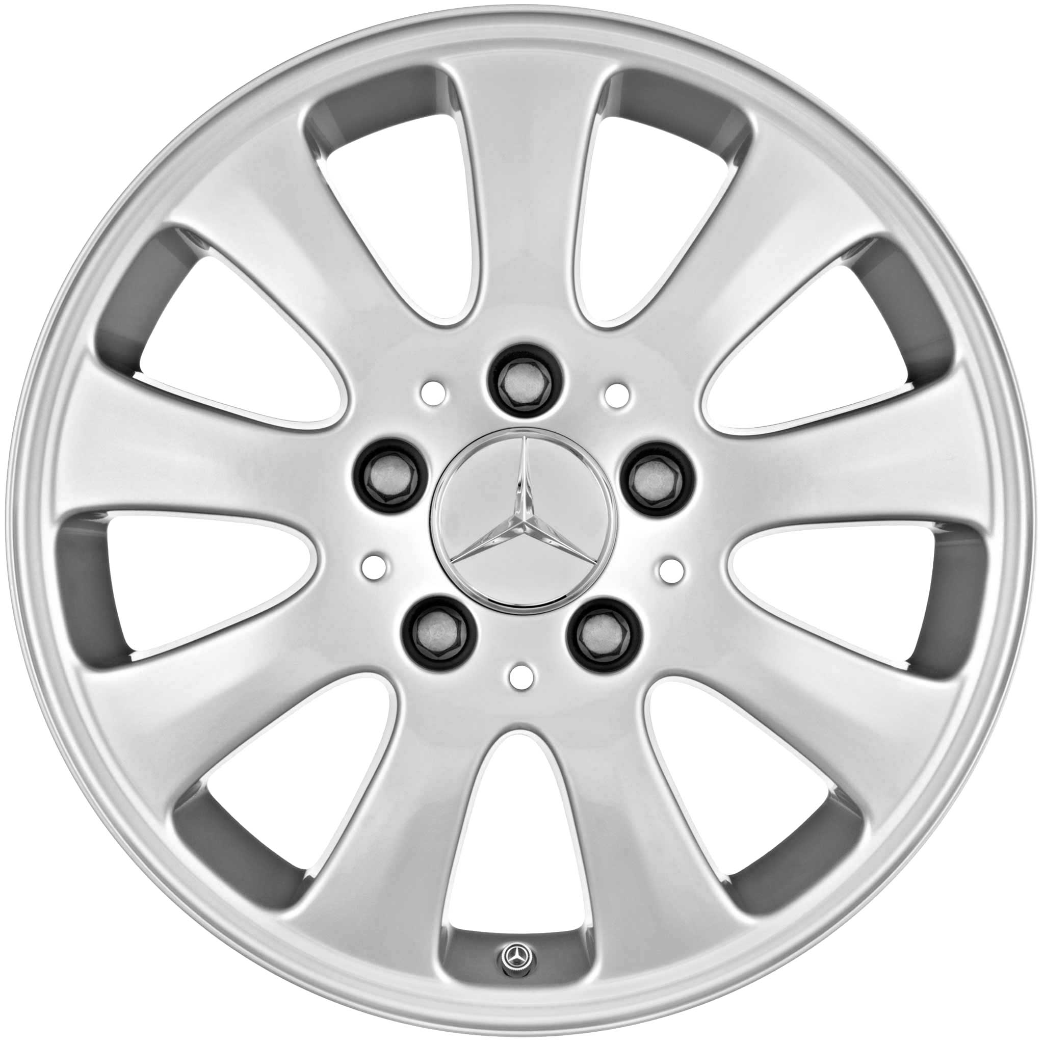 Mercedes 9 Spoke [169-15] Titanium Silver Alloy Wheel Product Image #1