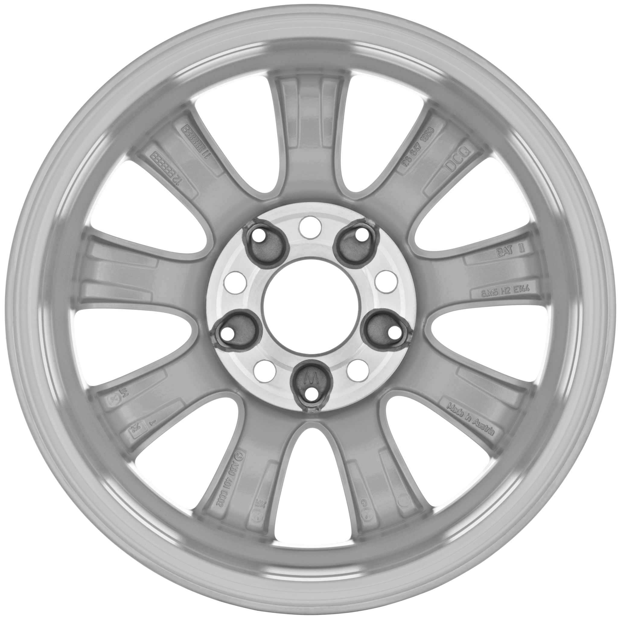Mercedes 9 Spoke [169-16] Titanium Silver Alloy Wheel Product Image #2